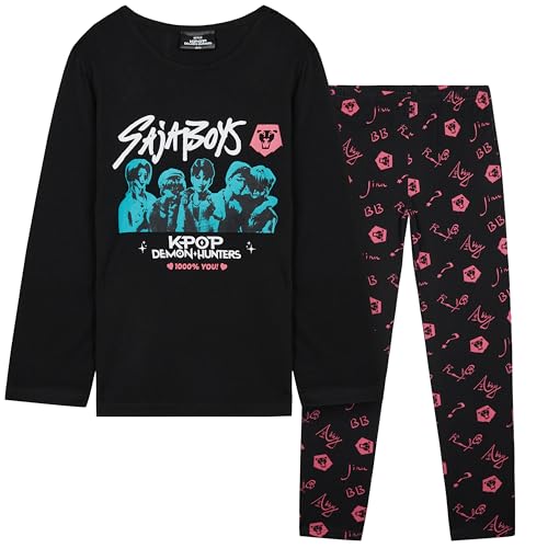 KPop Demon Hunters Saja Boys Pyjama Set, T-Shirt & Pj Trousers