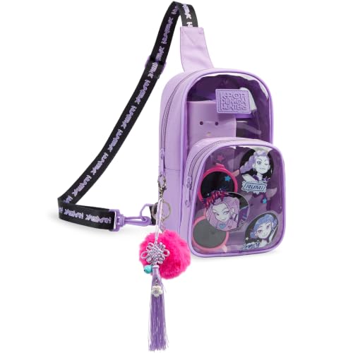 KPop Demon Hunters Clear Crossbody Bag with Charm & Pendant