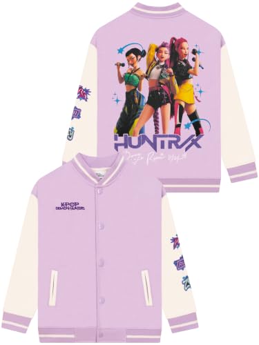 KPop Demon Hunters Huntrix Varsity Jacket, Purple, 5-6 Years